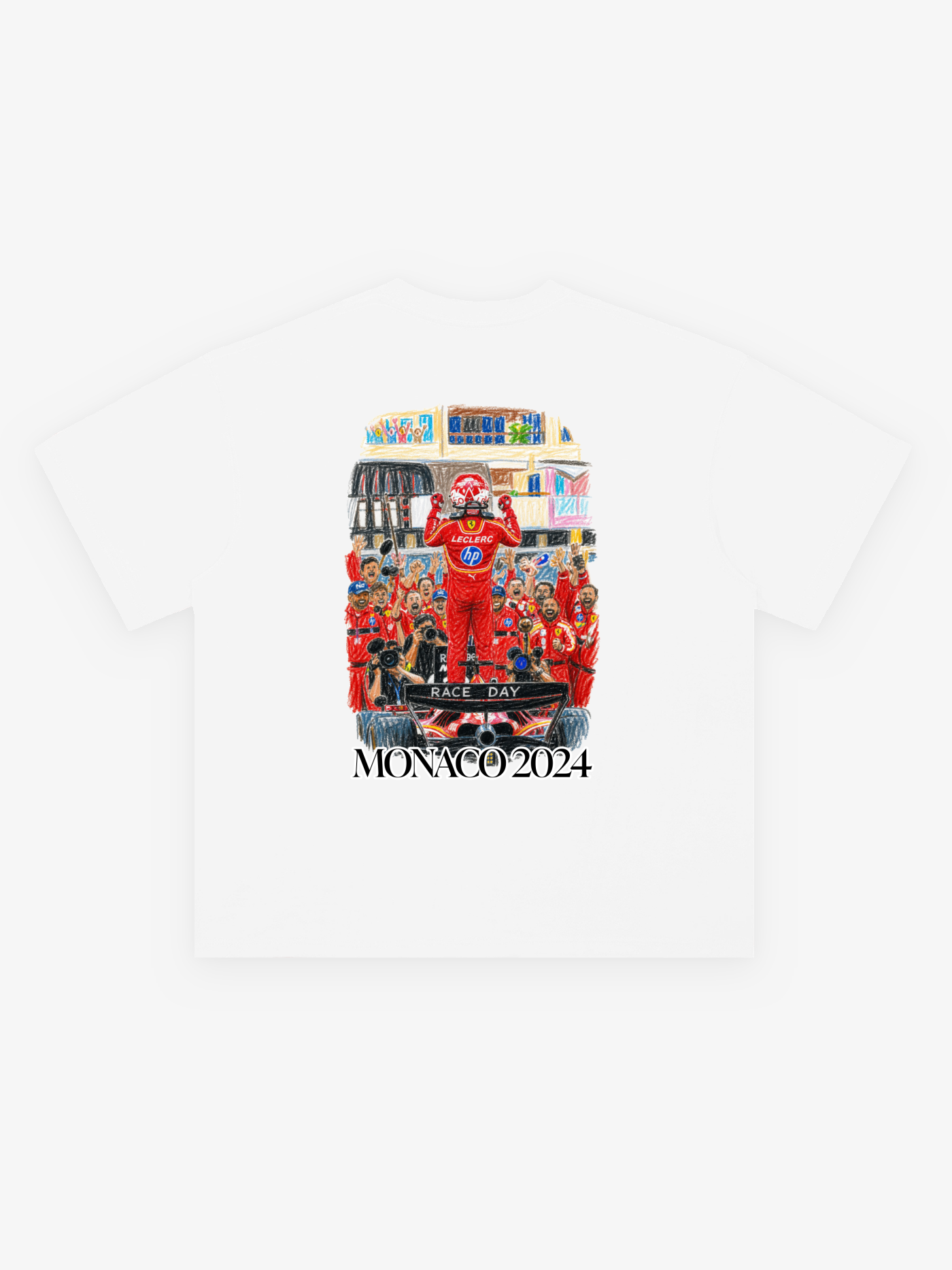 Monaco 2024 - Crayon Tee - White