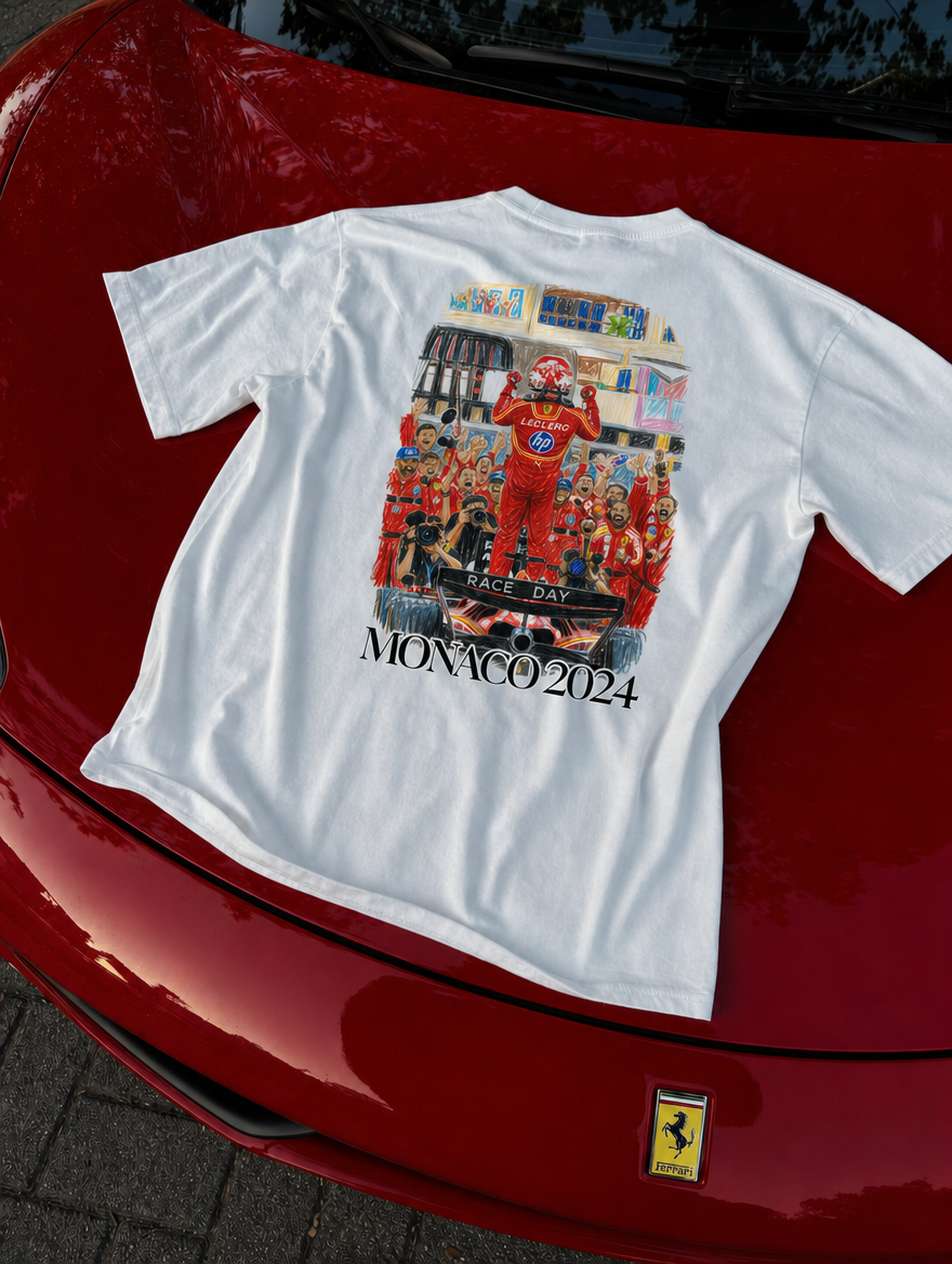 Monaco 2024 - Crayon Tee - White