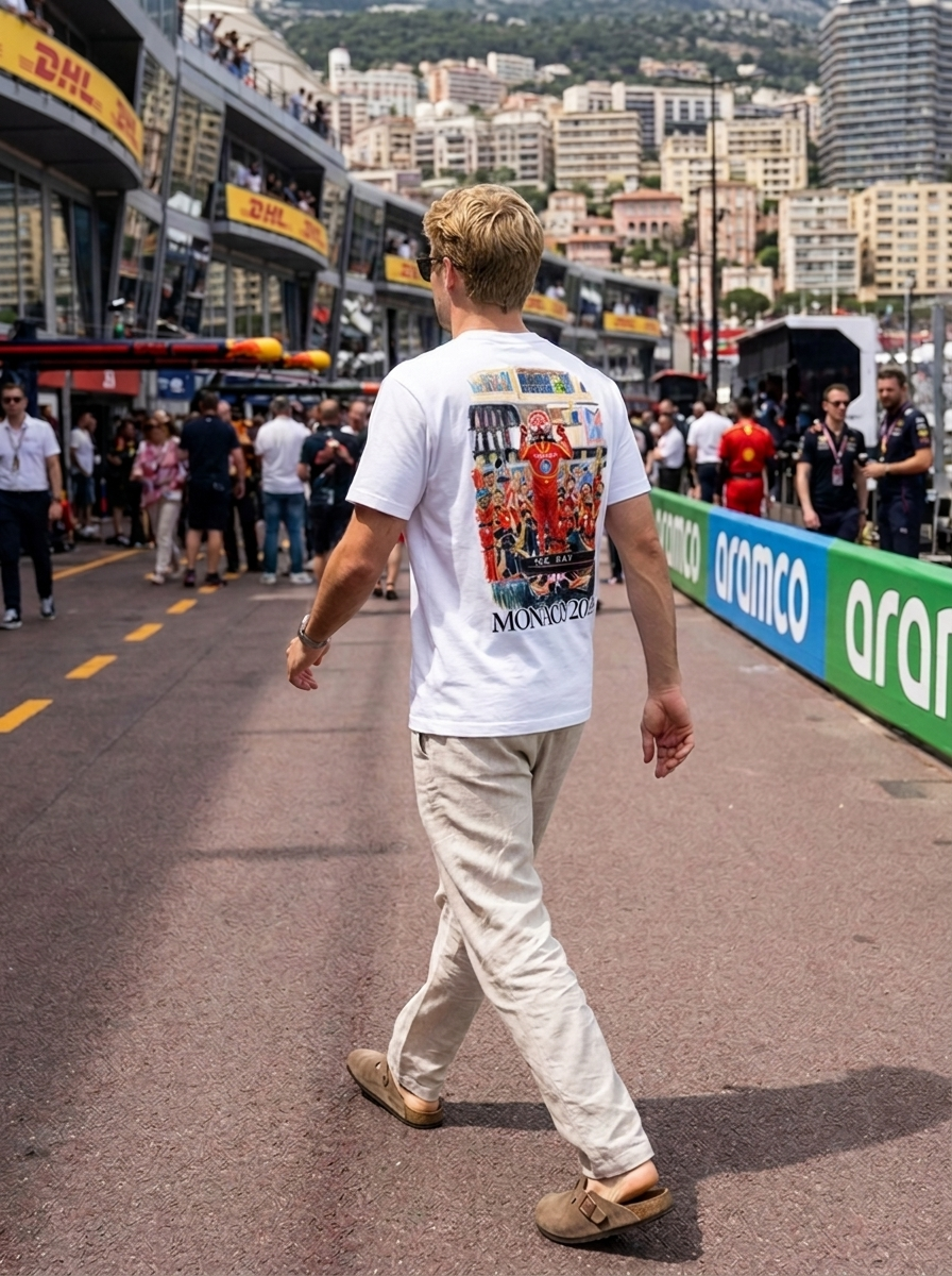Monaco 2024 - Crayon Tee - White